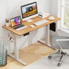 Hivvago Electric Standing Desk With 3 Memory Height Settings And 2 Hanging Hooks & Cable Management-natural