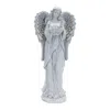 Hivvago Elegant Angel Statue 28.5"h In Gray