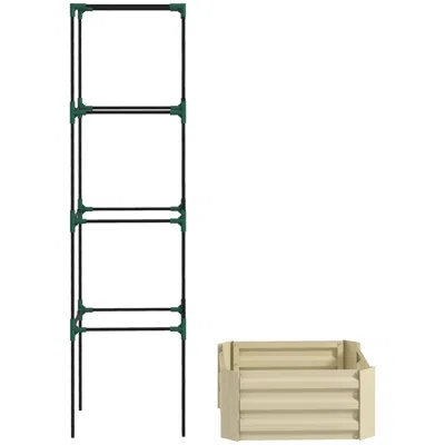 Hivvago Elevated Garden Bed With Integrated Vine Support