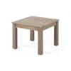 Hivvago Elin Side End Table, 20 Inch Slatted Square Top, Brown Acacia Wood In Brown