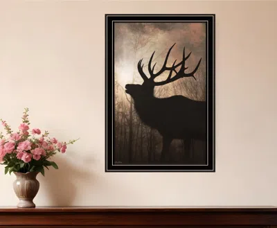 Hivvago Elk Sunrise Black Framed Print Wall Art