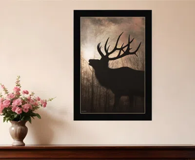 Hivvago Elk Sunrise Black Framed Print Wall Art