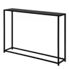 Hivvago Eme 38 Inch Console Sofa Table, Rectangular Top, Modern Black Metal Frame In Black