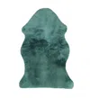 Hivvago Emerald Plush Medical Grade Sheepskin Throw Blanket In Green