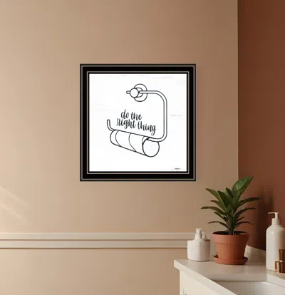 Hivvago Empty Toilet Paper Roll Black Framed Print Wall Art In Multi