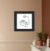 Hivvago Empty Toilet Paper Roll Black Framed Print Wall Art