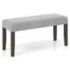 Hivvago End Of Bed Bench With Padded Seat And Solid Wood Legs-gray In Gray