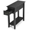Hivvago End Table Bedside Sofa End Table Narrow Nightstand With Wooden Legs