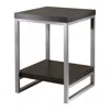 Hivvago End Table Gray And Espresso