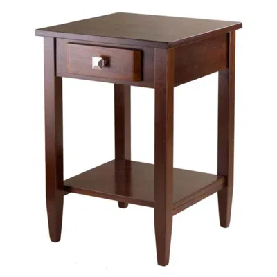 Hivvago End Table Walnut In Brown