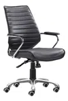 Hivvago Enterprise Low Back Office Chair Espresso In Brown