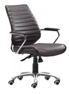 Hivvago Enterprise Low Back Office Chair Espresso In Brown
