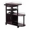 Hivvago Entertainment Cart Espresso