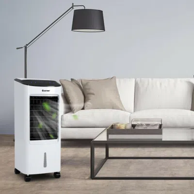 Hivvago Evaporative Portable Air Cooler Fan Humidifier With Remote Control For Home And Office In White