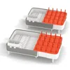 Hivvago Expandable Dish Drying Rack Adjustable Dual-part Dish Drainer With Detachable Utensil Holder