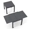Hivvago Expandable Patio Dining Table For 4-6 People-grey