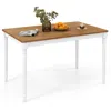 Hivvago Extendable Dining Table With Rubber Wood Legs For 4-8 People In Brown