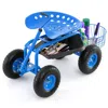 Hivvago Extendable Handle Garden Cart Rolling Wagon Scooter