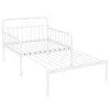 Hivvago Extendable Metal Daybed To Twin Size Bed With Guardrails And Armrests