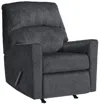Hivvago Fabric Upholstered Rocker Recliner With Tufted Back, Charcoal Gray In Gray