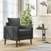 Hivvago Fabric Upholstered Sofa Chair With Removable Back And Seat Cushions-gray