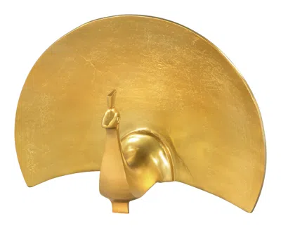 Hivvago Fan Table Art Gold