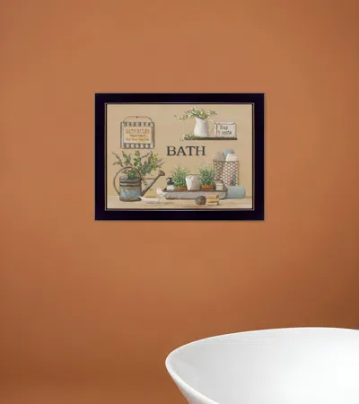 Hivvago Farmhouse Bath Black Framed Print Bathroom Wall Art