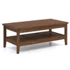 Hivvago Farmhouse Coffee Table Rustic Cocktail Center Table With Thickened Tabletop In Brown