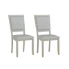 Hivvago Farmhouse Dining Chair Set Of 2 Fabric Upholstered Kitchen Chairs