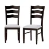 Hivvago Farmhouse Dining Chairs Set Of 2 Modern Kitchen Chairs With Elegant Hollowed Backrest