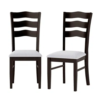 Hivvago Farmhouse Dining Chairs Set Of 2 Modern Kitchen Chairs With Elegant Hollowed Backrest