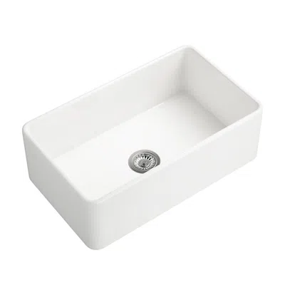 Hivvago Farmhouse Kitchen Sink Deep Single Apron Undermount Sink - White