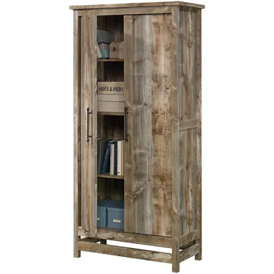 Hivvago Farmhouse Storage Cabinet Wardrobe Armoire In Rustic Wood Finish