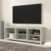 Hivvago Farmhouse Style Tv Stand In Light Grey Oak Wood Finish - For Tvs Up To 70-inch In Gray