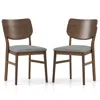 Hivvago Farmhouse Upholstered Kitchen Chairs Set Of 2 With Rubber Wood Frame