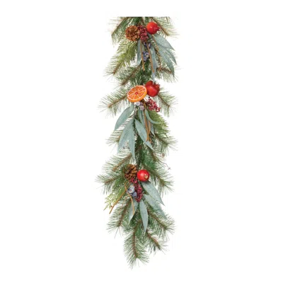 Hivvago Festive Pine With Fruit Garland In Green