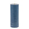 Hivvago Fia Wick Blue Pillar Candle (set Of 2) In Blue