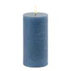 Hivvago Fia Wick Blue Pillar Candle (set Of 2) In Blue