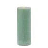 Hivvago Fia Wick Green Pillar Candle (set Of 2) In Green