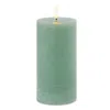 Hivvago Fia Wick Green Pillar Candle (set Of 2) In Green