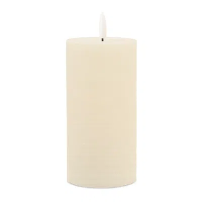 Hivvago Fia Wick Ivory Pillar Candle (set Of 2) In Neutral