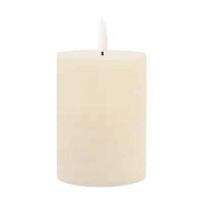 Hivvago Fia Wick Ivory Pillar Candle (set Of 2) In Neutral