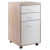 Hivvago File Cabinet 2-drawer Reclaimed Wood And White