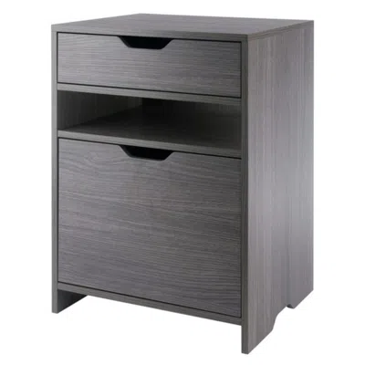 Hivvago Filing Storage Cabinet Charcoal