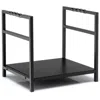 Hivvago Firewood Log Rack With Unique Handle And Raised Feet-black