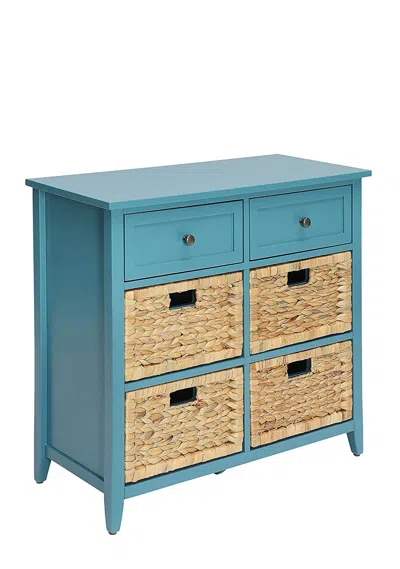 Hivvago Flavius Console Table With 6 Drawers, Blue