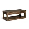 Hivvago Flint Coffee Table, 2 Drawers, Shelf, Dark Brown Mahogany, 48 Inch In Brown