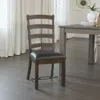Hivvago Flint Dining Side Chair Set Of 2, Fabric, Dark Brown Mahogany, 19 Inch In Brown