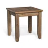 Hivvago Flint Side End Table, Dark Brown Mahogany Wood Frame, 22 Inch Square In Brown