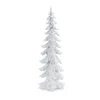 Hivvago Flocked Pine Tree With Carved Design 26"h In White